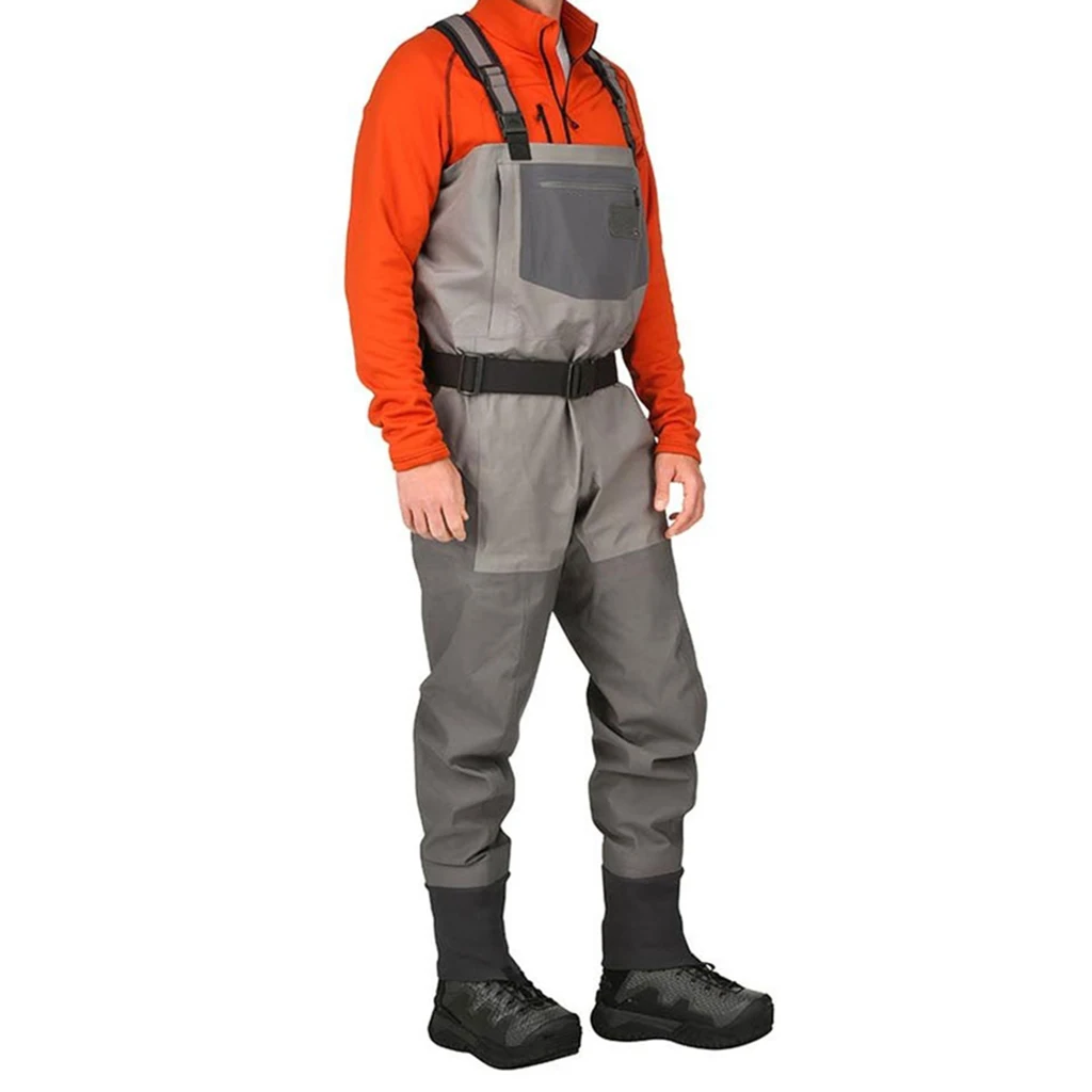 Waders pêche à la mouche 3 couches respirants pieds intégrés équipement pêche professionnel