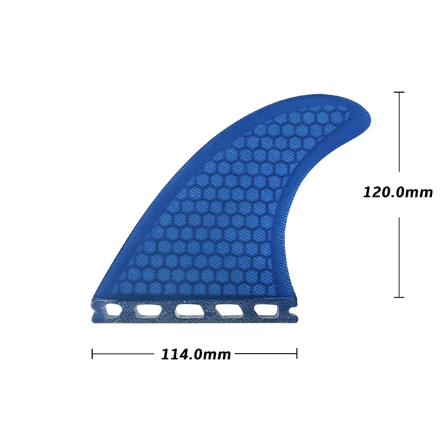 Surfboard Large Fins Tri Set UPSURF FUTURE Fins G7 Blue
