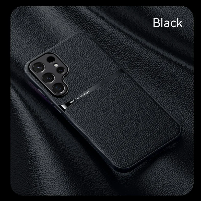Premium Magnetic Leather Phone Case - Shockproof Cover