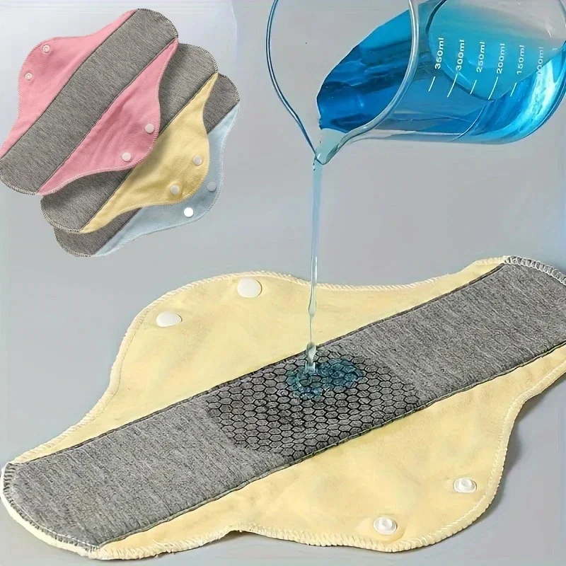 1/2/4pcs Reusable Cotton Adult Diaper & Panty Liners - Washable Leak-Proof Underwear for Women, Elderly, Postpartum 3