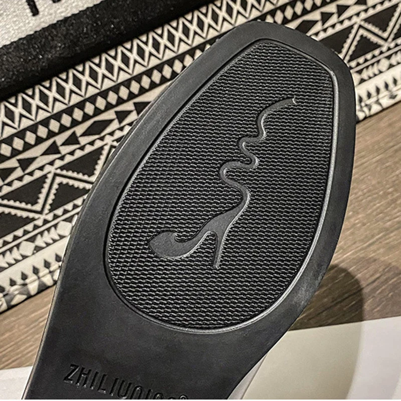 2024 Spring Woman Square Toe Platform Thick Sole Cute Flats Metal Square Buckle Female Flats Retro Style Versatile Loafer Shoes 4