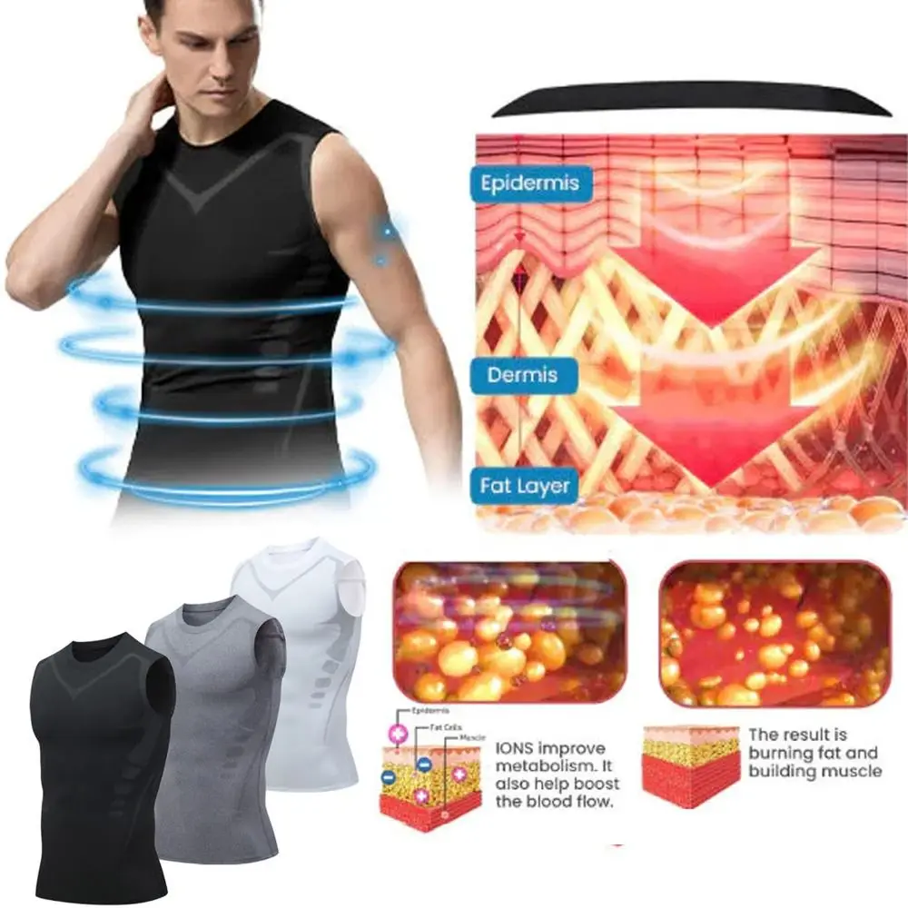 

Breathable Ionic Shaping Vest New Shaping Comfortable Sports Skin-tight Vests Sleeveless Fitness Top Fitness