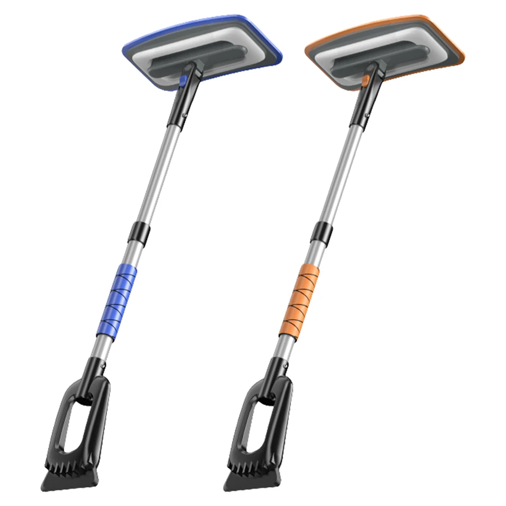 3-in-1 Extendable Ice Scraper 360&deg; Rotation Detachable Snow Shovel Anti-Slip Retractable Snow Remover Car Accessories