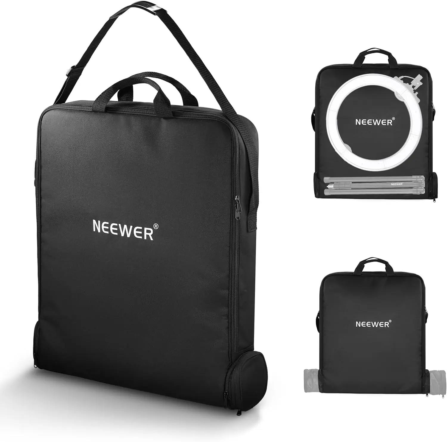

NEEWER 18" Ring Light Nylon Protective Carrying Bag with Separate Storage Bag Expandable for 30"/78cm Folded Light Stand Tripod