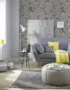 Floral Wallpaper Grey Peel and Stick Wallpaper Flower Self Adhesive  Wall Paper Roll Removable Contact Paper Decorative 3