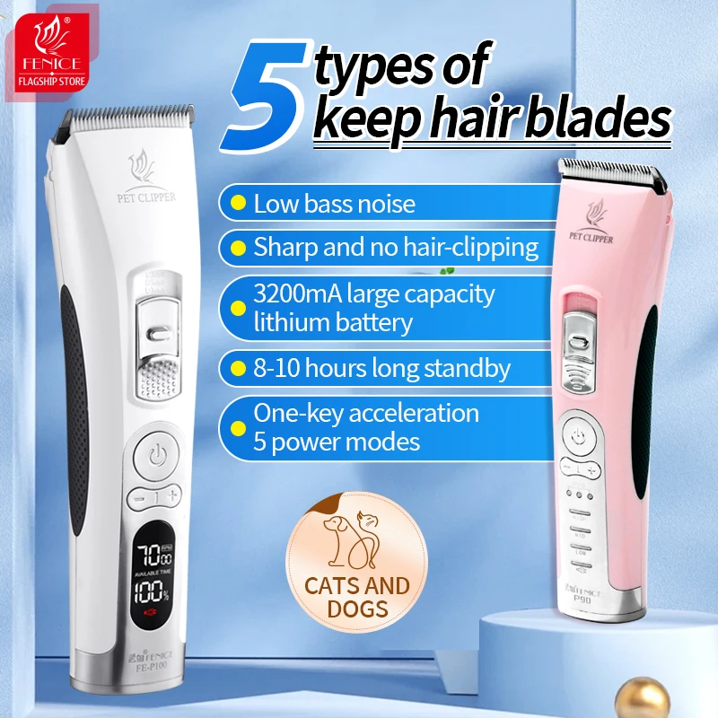 

Машинка для стрижки собак Fenice Профессиональный ЖК-экран кусачки для кошек для домашних животных электрический триммер для стрижки подзаряжаемая машинка для стрижки животных