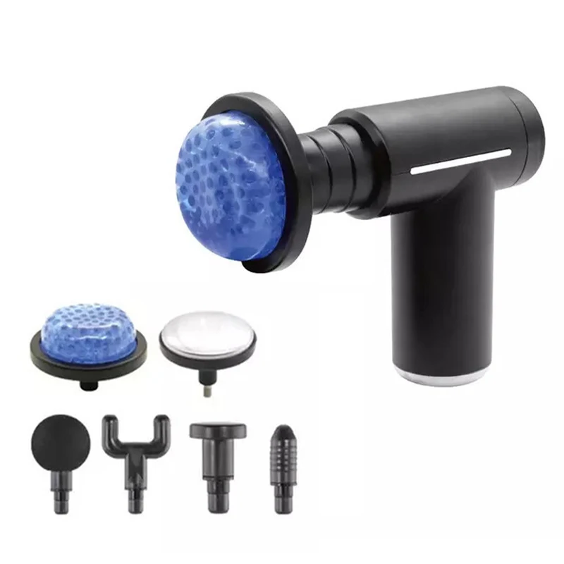 Pistolet de Massage musculaire de niveau professionnel, exercice Intelligent de Relaxation, masseur de Fitness, compresse froide et chaude, pistolet Fascia 6 têtes