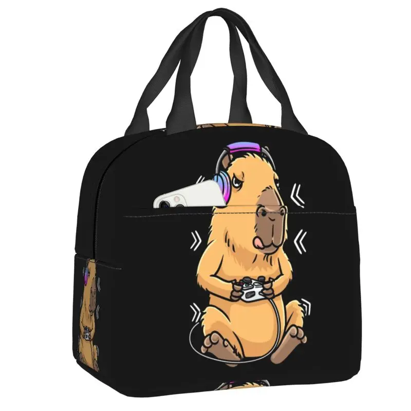 

Capybara Giant Cavy Lunch Bag Women Reusable Cooler Thermal Insulated Lunch Box for Kids School Children Storage Food Bento Box