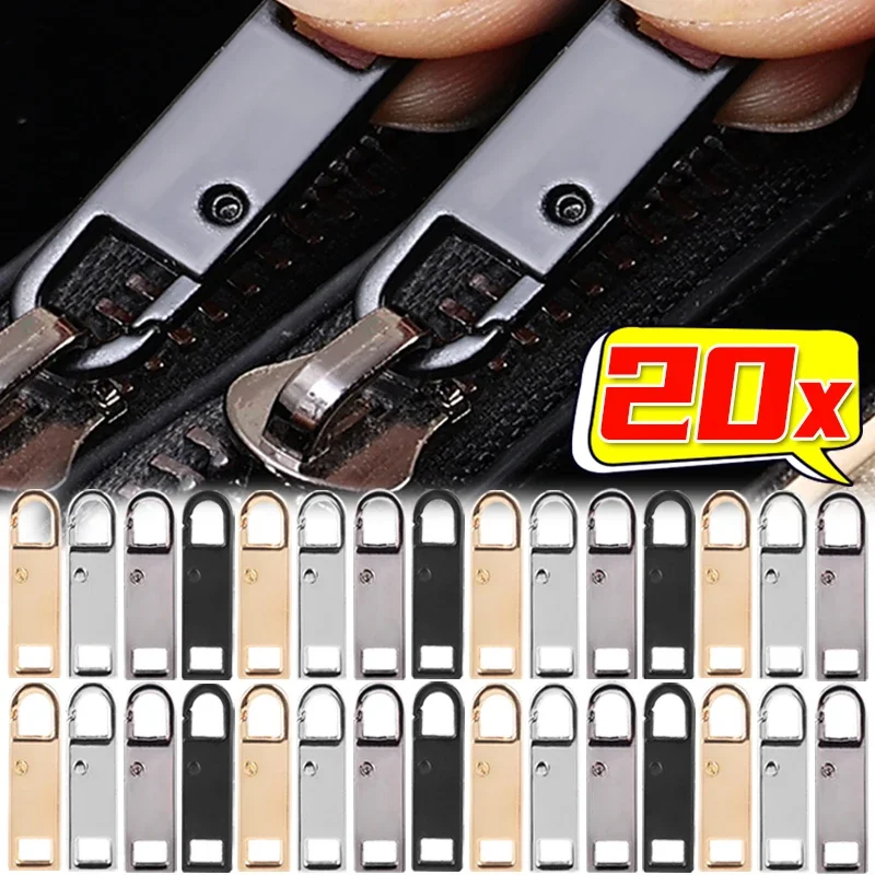Detachable Zipper Puller Replacement Metal Zipper Head Slider Repair Kits Luggage Backpack Bags Coat Jackets Pull Tab, zipper repair kit,zipper pullers,zipper sliders,zipper heads,zipper accessories