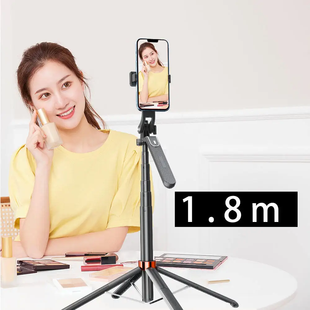DIXSG P185 Selfie Stick Tripod Stand 1800mm Wireless Phone Gimbal Stabilizer For Monopod Gopro Camera