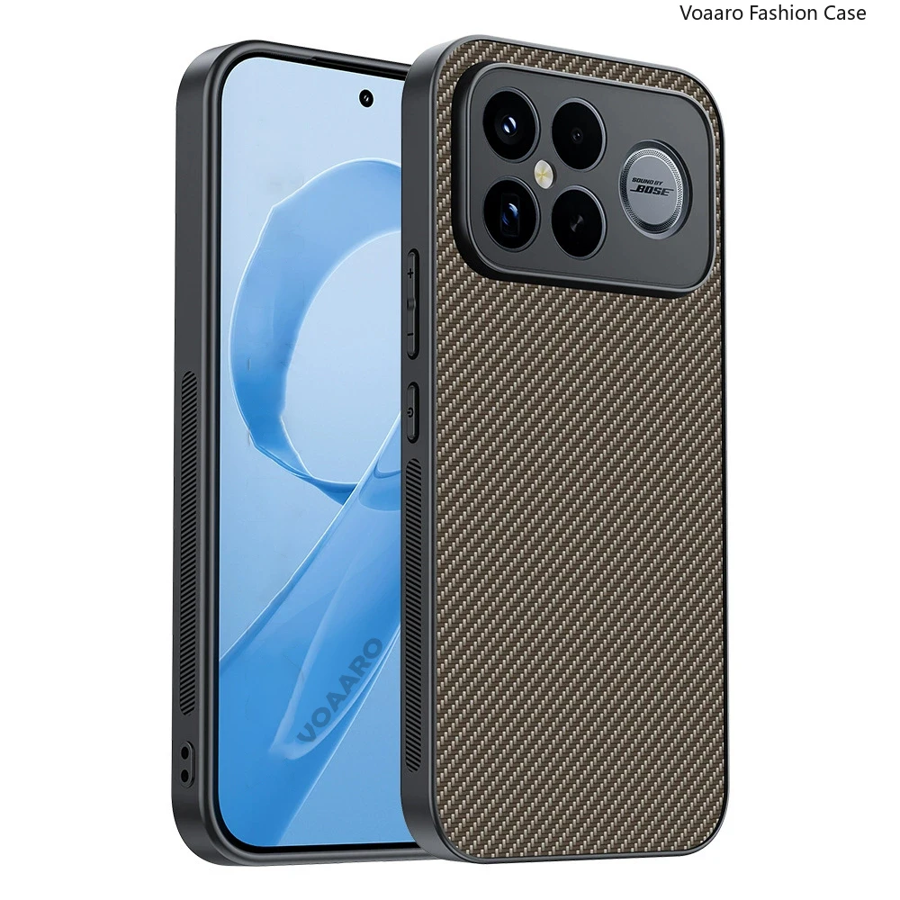 Carbon Fiber Texture Leather Protective Case - Full Coverage Back Cover