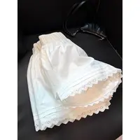 White Lace Trim Patchwork Casual Shorts for Women's High Waisted Wide Leg Vacation Beach Pants Loose Thin Bottoms Home Shorts - Image 2