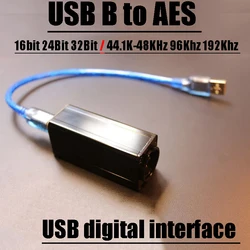Universal USB to AES Digital Audio Interface - High - Resolution Audio Mixer Adapter (16 - 32Bit 44.1k- 192K)