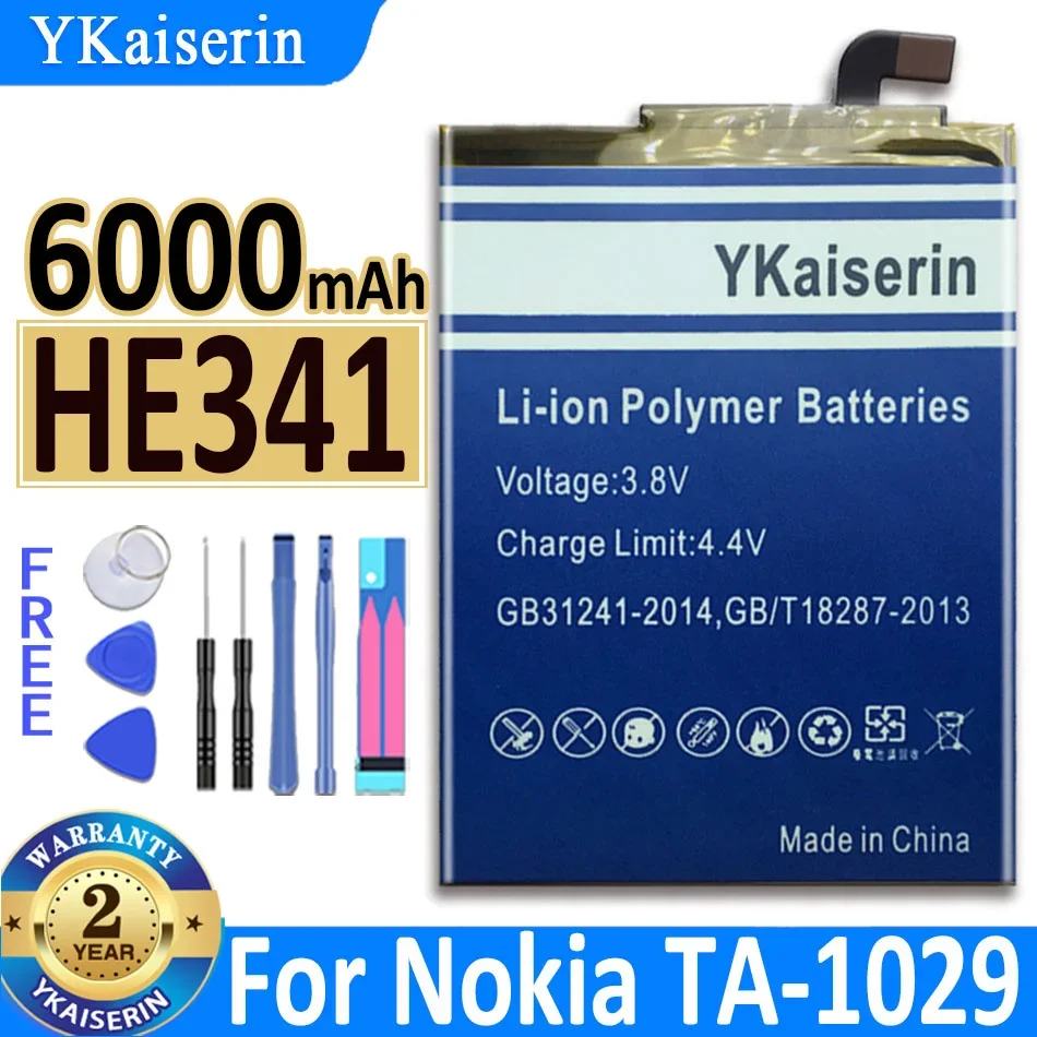 

6000mAh YKaiserin Battery HE341 For Nokia TA-1029 TA1029 Bateria
