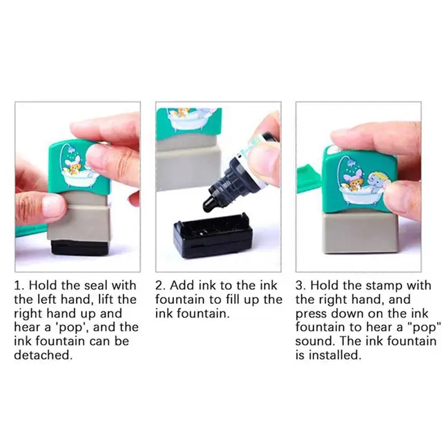 Children's Name Seal No Support Custom Student's Name Stamp Kindergarten Clothes Waterproof Name Sticker Stamp Birthday Gift 5