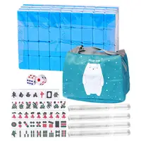Mini Mahjong Set With Handbag Chinese Traditional Mahjong Board Game Toys Exquisitely Carved Family Leisure Time Strategy Game 1