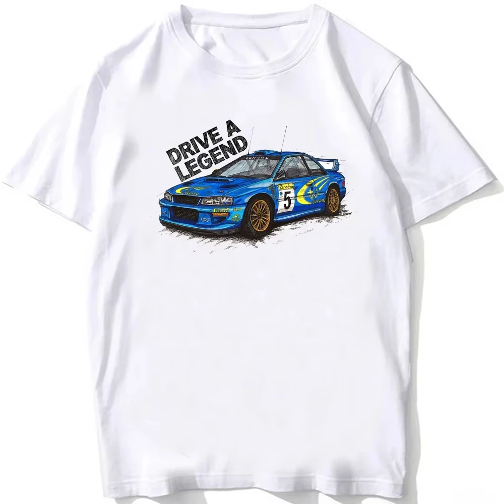 New Summer Fashion Short Sleeve Impreza WRX STI Rally Legends Classic T-Shirt Boy Casual Tops Drift King Car Sport White Tees