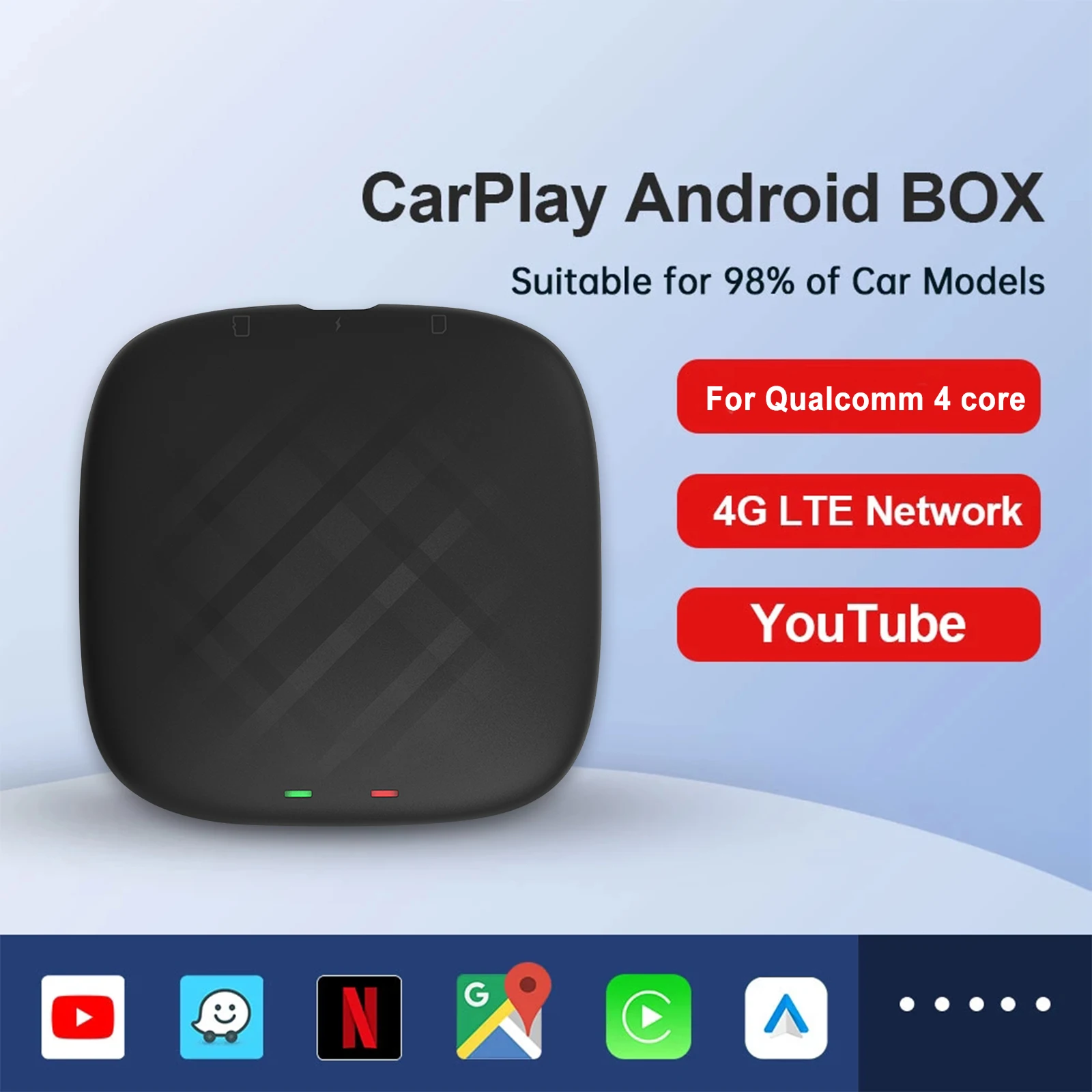 

CarPlay Ai Box Andoroid 11, Поддержка беспроводного CarPlay Android, автоматическая поддержка iOS/Android, стандартная версия телефона и Северной Америки, версия