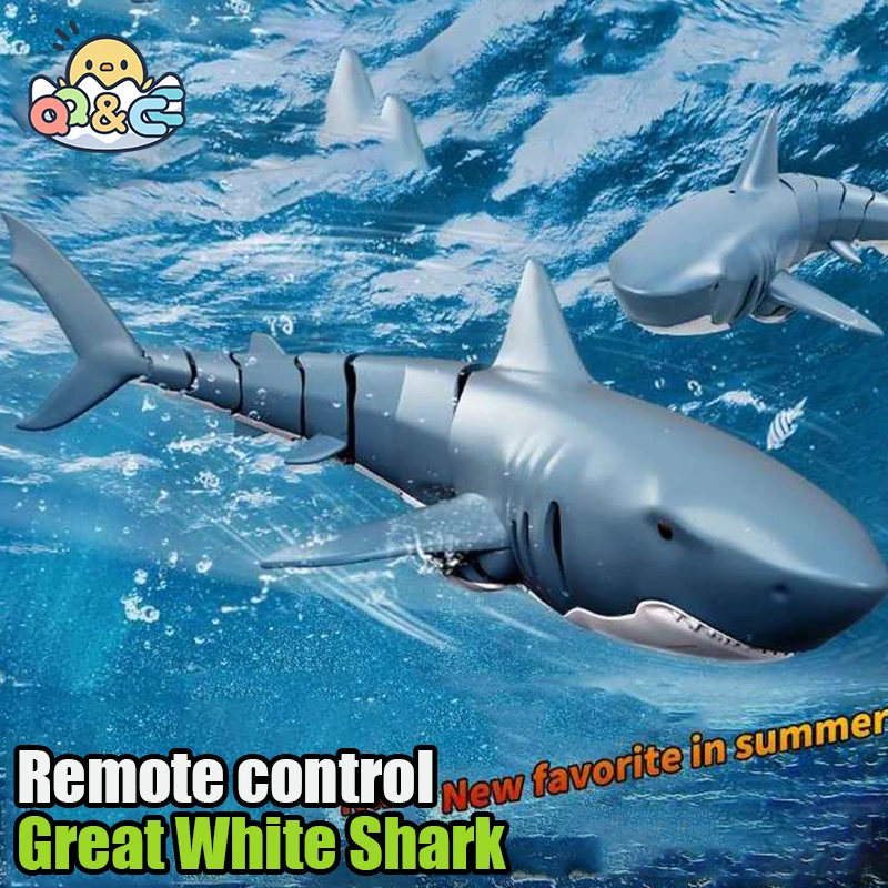 Divertente Rc Shark Toy Telecomando Animali Robot Vasca Da Bagno Piscina Giocattoli Elettrici Per Bambini Ragazzi Bambini Cool Stuff Sharks Submarine