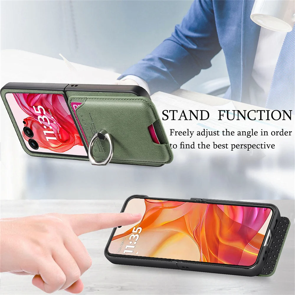 Detachable Magnetic Wallet with Card Holder and Leather Phone Case Cover