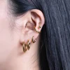 Small Hoop Earrings Women Men Gold Color Stainless Steel Round Circle Mujer Cartiage Piercing aretes acero de inoxidable mujer 4