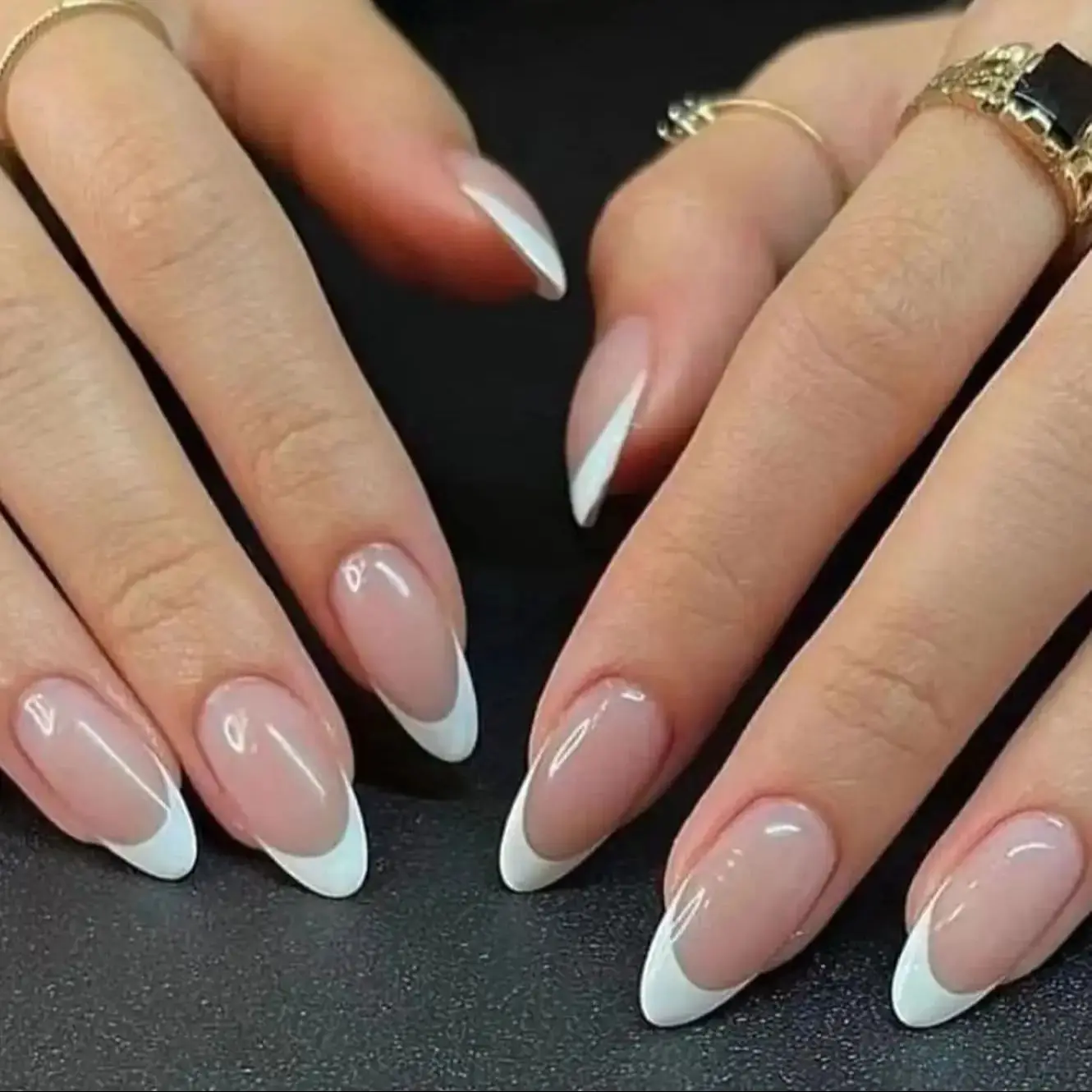 24pcs Long Almond Fake Nails