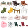 1:12 Miniature Soft Sofa Set For Dolls Mini Furniture Toys Dollhouse Pretend Play Toy For Girls Gifts Children Decoration 1