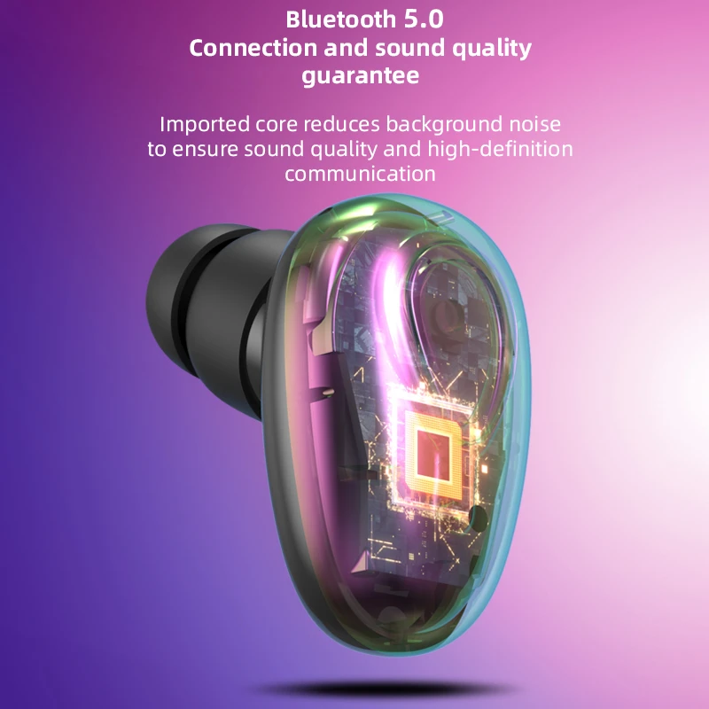 YX01 Mini Invisible Ture Wireless Earphones Bluetooth Headphone Handsfree Hifi Stereo HD Call Headset TWS Earbud With Microphone 2