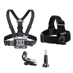 Universal Action Camera Chest and Head Strap Mount Set - Chest Head Strap