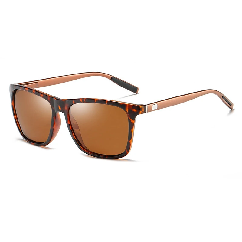 Polarized sunglasses fashionable aluminum magnesium sunglasses male and female universal driving square car items