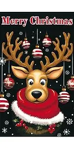 Christmas Reindeer Garden Flag