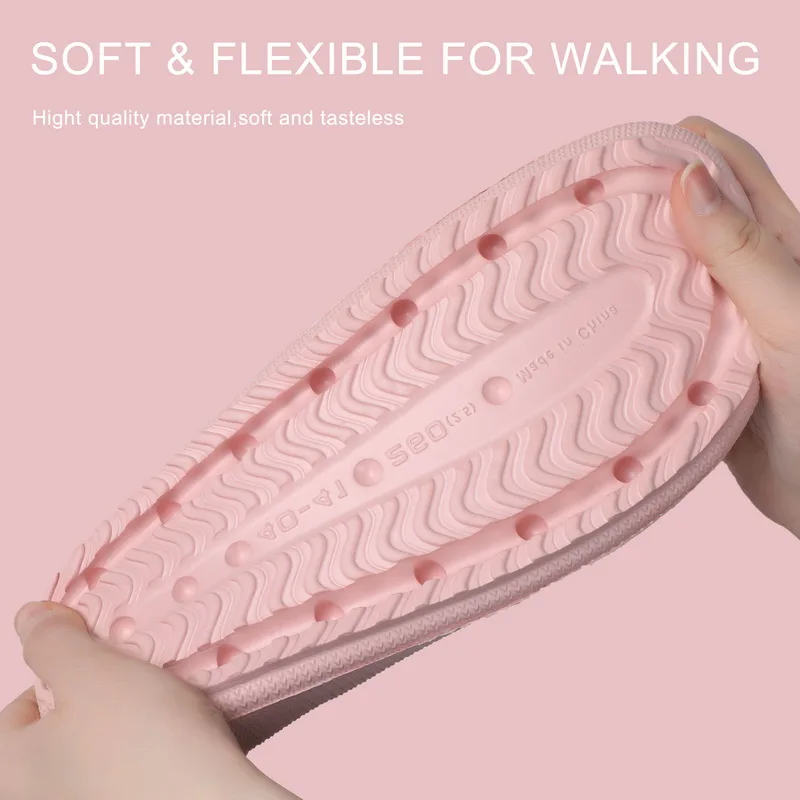 Women Men Slippers Summer Beach Slides Bathroom Anti-Slip Slipper Soft Sole Sandals Fashion Flip-Flops Ultra-Light Shoes Women 5
