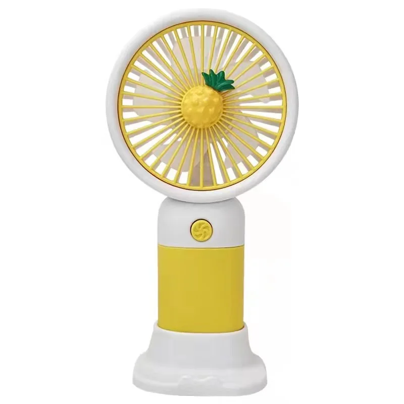 Summer Mini Fan Portable Handheld Fan Cartoon Cute Student Desktop USB Charging Fruit Multiple styles and colors  Fan 4