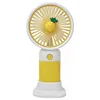 Summer Mini Fan Portable Handheld Fan Cartoon Cute Student Desktop USB Charging Fruit Multiple styles and colors  Fan 4