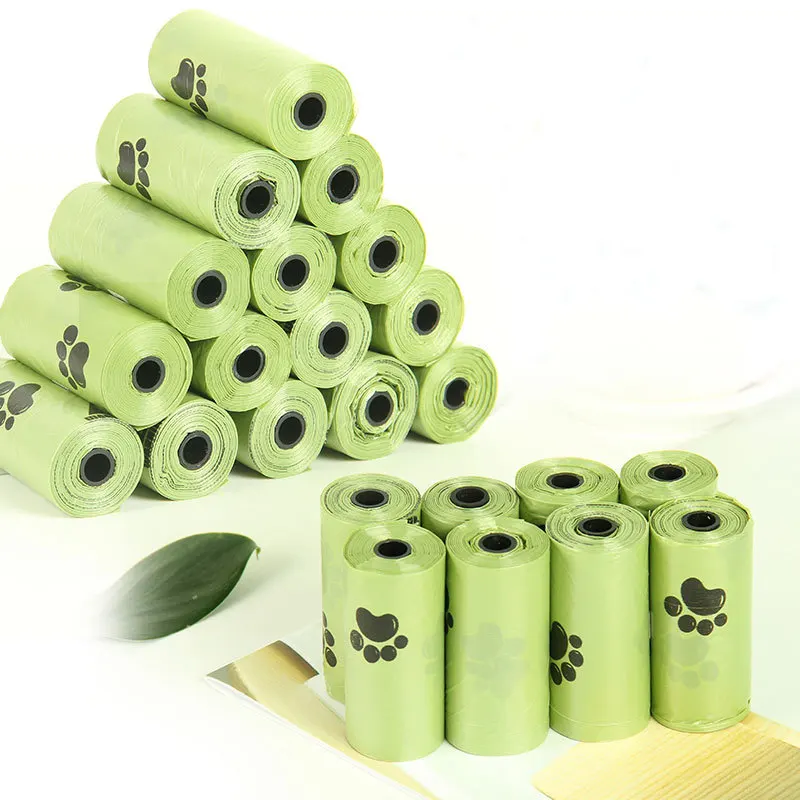 15 Rolls Dog Poop Bag 15 Bags/ Roll Large Cat Waste Bags Doggie Outdoor