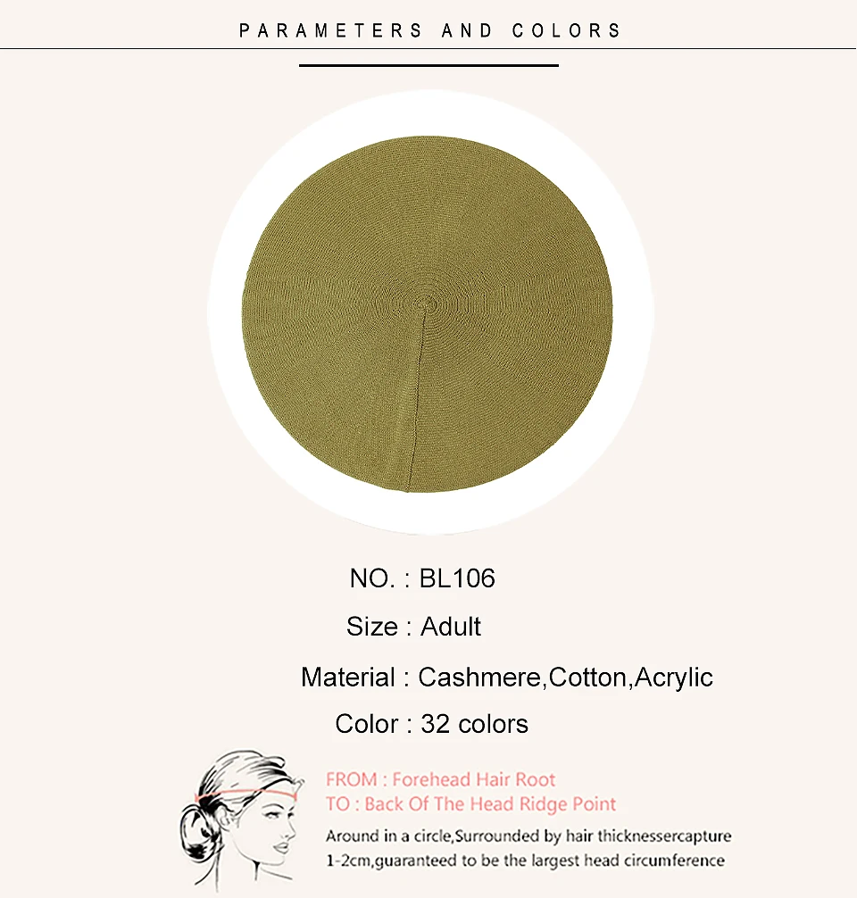 Hot Sale Geebro Women's Cashmere French Hat Causal Plain Knit Wool Soft Berets for Ladies Knitted Artist Beret Cap Hats_voghion.com