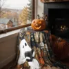1PC Halloween Throw Blanket Cute Ghost reading Pumpkin Skull Thin Blanket Gifts for Couch Bed Car Home Camping all season use 3