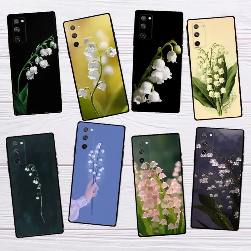 Custodia Per Telefono Lily Of The Valley Flower Per Samsungs23 S22 S21 S20 Ultra Pro S10 S30Plus 20 Cover Ultra Nera