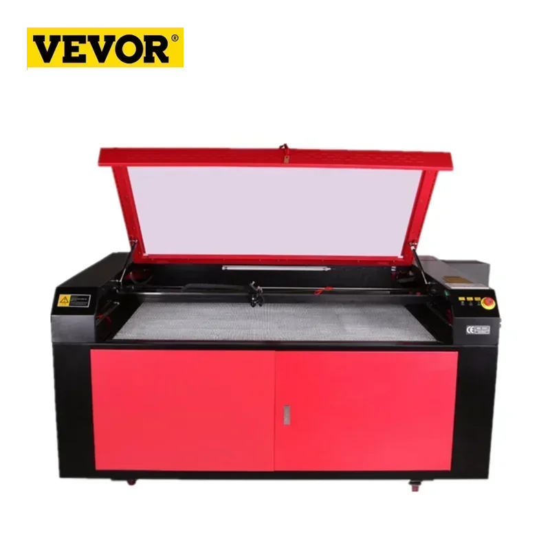 Vevor Ruida 130W Co2 Macchina Per Incisione Laser Cutter 1400X900Mm Attrezzatura Ad Alta Precisione 80Mm Mandrino Scroll A 3 Griffe