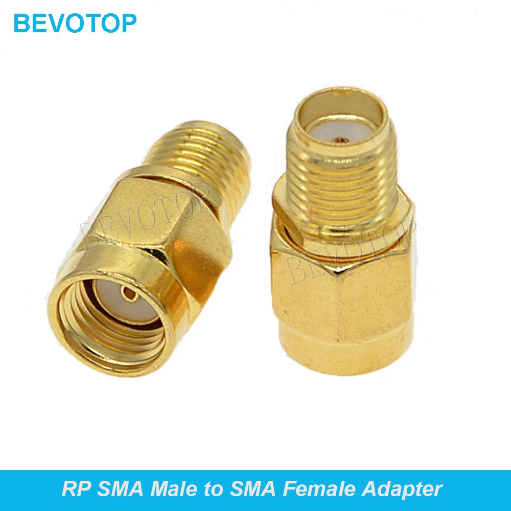 

100PCS/Lot RP SMA Male to SMA Female Straight Adapter for WiFi Antenna SMA RF Coaxial Connector 50 Ohm Wholesales BEVOTOP