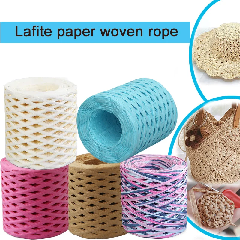 Natural Raffia Straw Yarn for Knitting and Crocheting