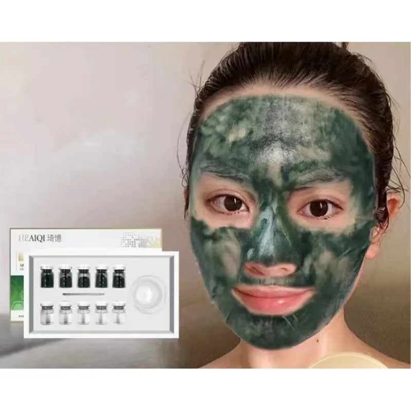 스폰지 마이크로 니들 뷰티 살롱 특수 작은 녹색 필름 해초 실리콘 바늘 식물 필링, 모공 조임, 피부색 브라이트닝