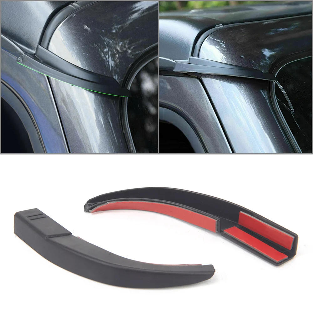2Pcs Car Water Rain Gutter Extension For Jeep Wrangler JL ABS Plastic Accessories car rain gutter extension