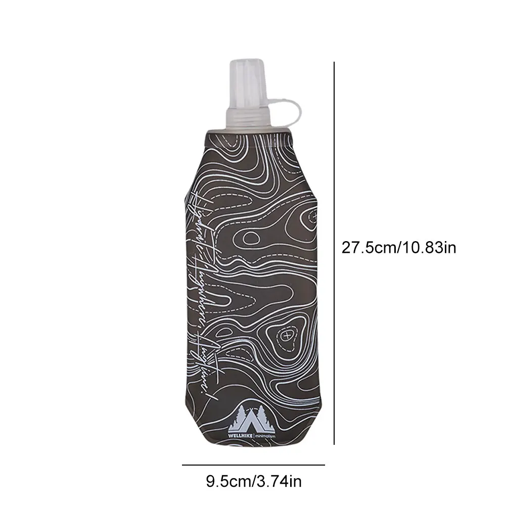 500ml 접이식 물 가방 초경량 물병 주머니 휴대용 부드러운 물병 접이식 물병 야외 스포츠 용품