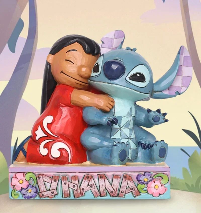 

12cm Disney Lilo And Stitch Peripheral Handmade Resin Starry Baby Stitch Creative Desktop Decoration Creative Gift