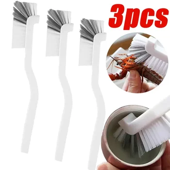 Spazzola per tazza per pulizia spazzola per lavello in stile giapponese con manico lungo design a gomito foro per coda accessori per la pulizia delle fessure da appendere alla parete 1