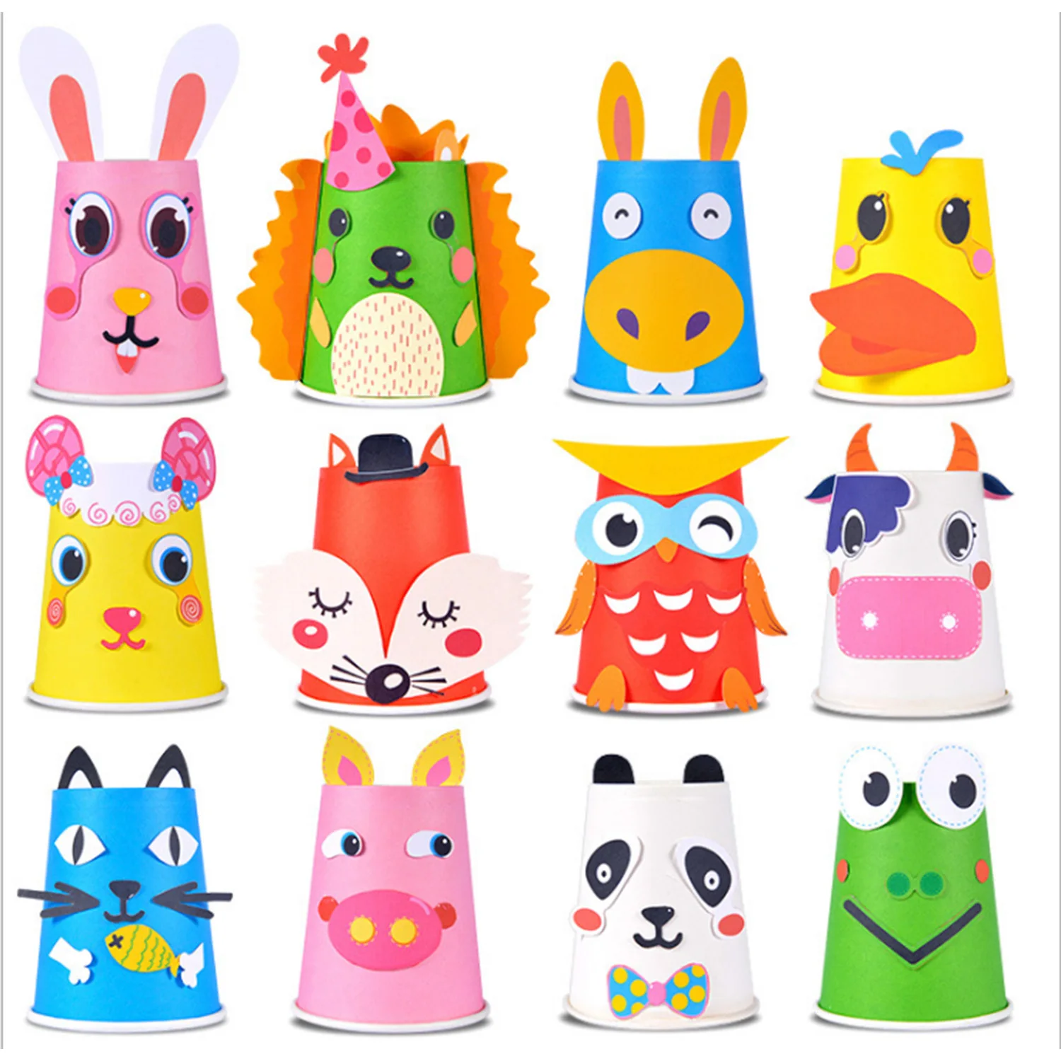 AluAbi Crafts for Kids Ages 4-8, 16 Pack Make Your Own DIY Animal Paper  Cups, Fun Art Supplies for Boy Girl Age 3 4 5 6 7 8, Art Projects Crafts  Kit
