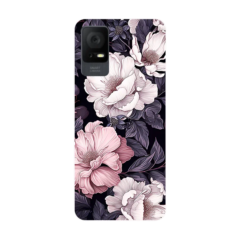 Floral Wolf Design Soft Silicone Shockproof Phone Case Cover