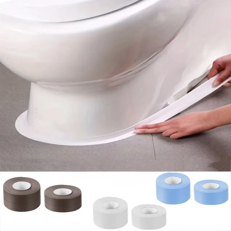 Sealing Strip Tape Waterproof Tape Sealing Tape Sealing Strip PVC Waterproof Sealing Tape Bathroom Toilet Caulk Tapes Kitchen Sink Countertop Mildew Fouling Proof Sealer Self Adhesive Strip sealing strip tape,waterproof tape,sealing tape,sealing strip