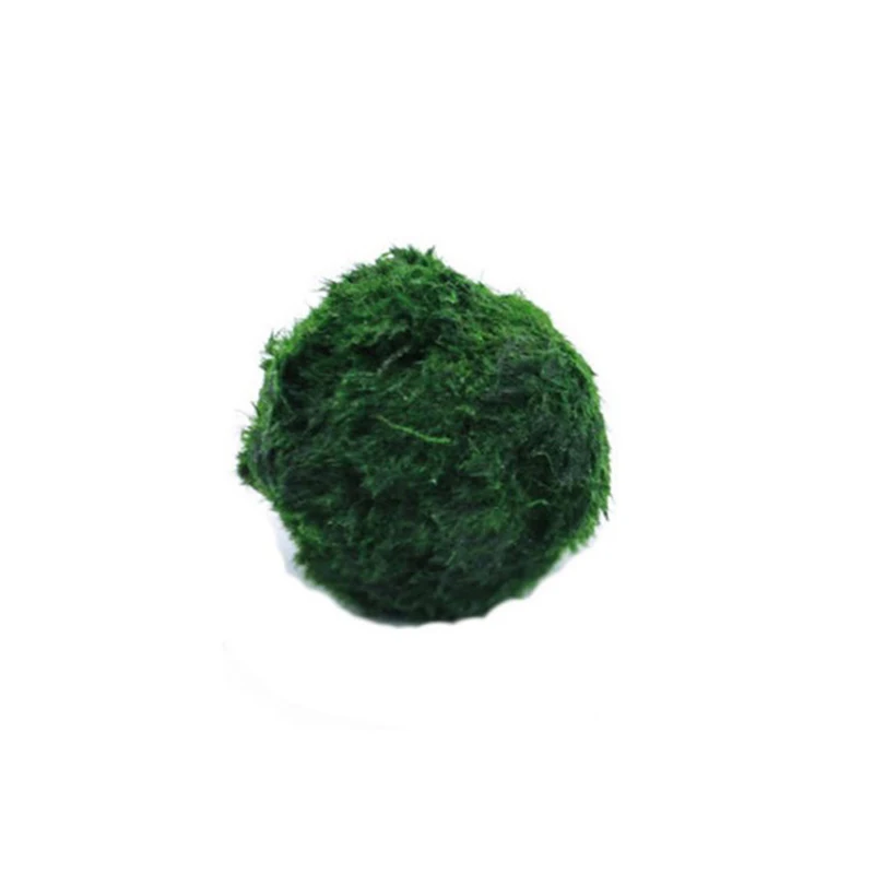 Artificial Aquarium Plants Fish Tank Ornaments 3-4cm Marimo Moss Balls Live Aquarium Plant Algae Fish Shrimp Tank Ornament Simulation Green Algae Balls